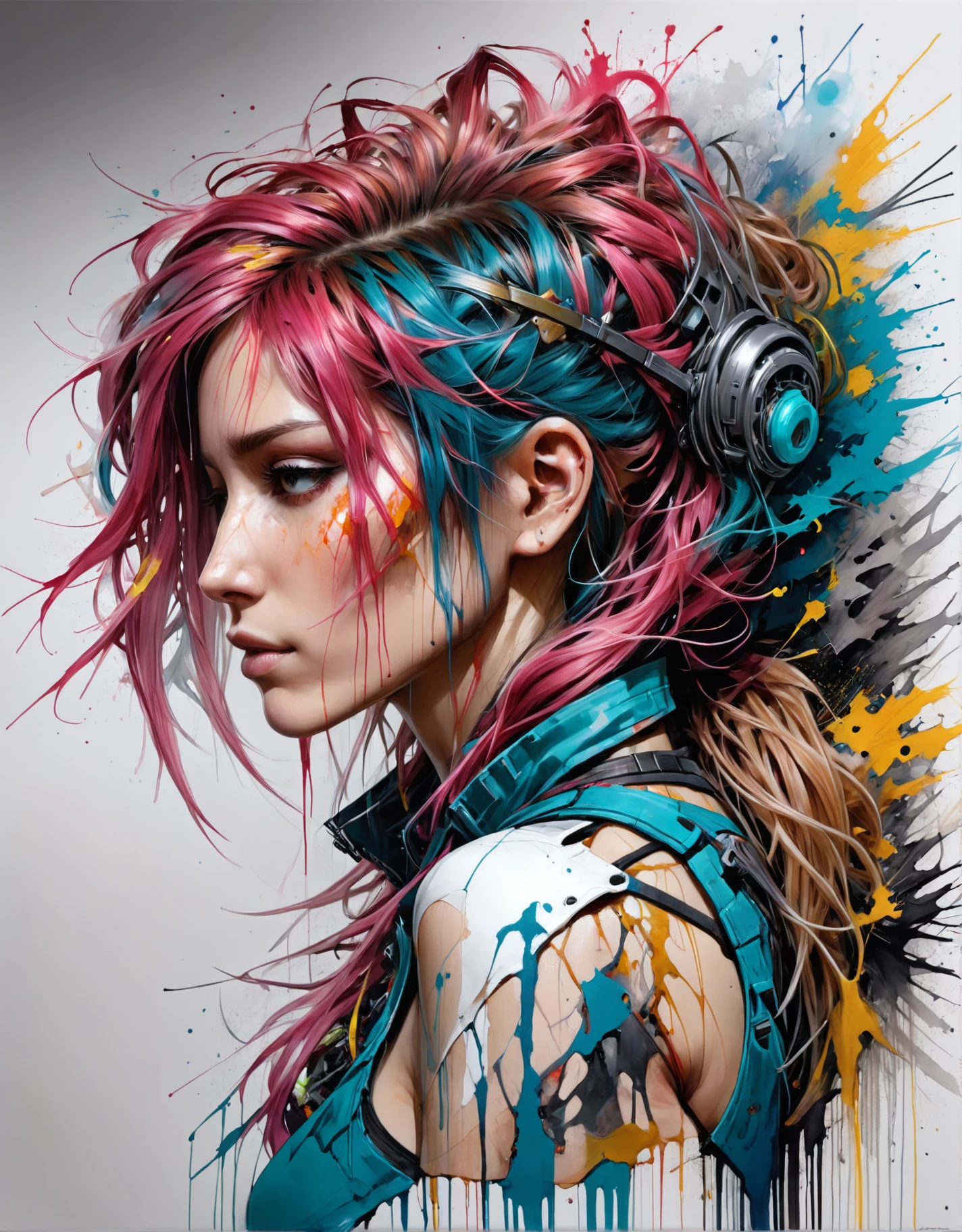 <lora:CarnegriffithsXL:1>,crgf,__humanf__,two-tone hair,epic,8k,messy,abstract,awardwinning,trending on artstation