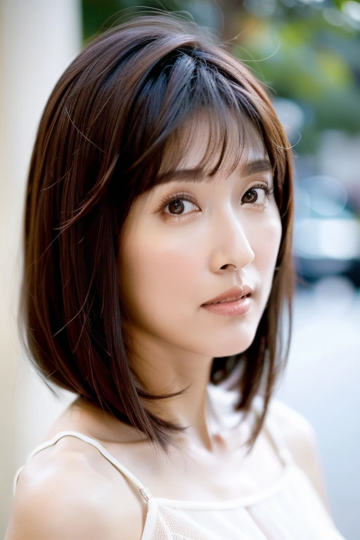 best quality, masterpiece, high resolution, 1girl, beautiful and perfect face, bob cut, maxi dress, intricate detailed, cinematic feel, 8k, extremely detailed