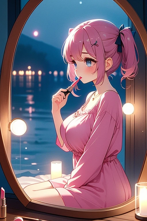 girl like apply lipstick
