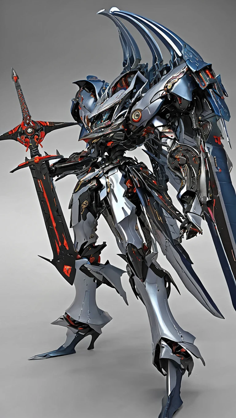 professional 3d model of (MORTARHEADD:1.6),(fantasy), mecha, robot,(science fiction:1),(very biggest size mecha:1.6),glowing eyes,(full body:1.2),mechanical parts,robot joints,(holding huge sword:1.5),best quality,masterpiece,highly detailed,ultra-detailed,(huge mechanical weapon:1.3),(detailed weapon:1.2),(huge mechanical gun:1.2),<lora:srdxl_v2_5a1:0.8>, octane render, highly detailed, volumetric, dramatic lighting