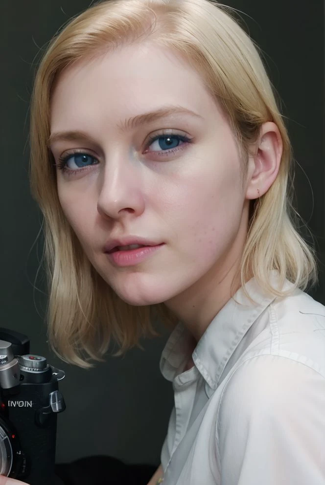 <lora:ArwenD:0.9> arwen_datnoid_v1, RAW photo, 8k uhd, dslr, high quality, film grain, Fujifilm XT3, blonde hair, (((super detailed face))), detailed eyes, pale skin, detailed hands, detailed skin, perfect breasts, (white shirt, blue jeans), close-up shot