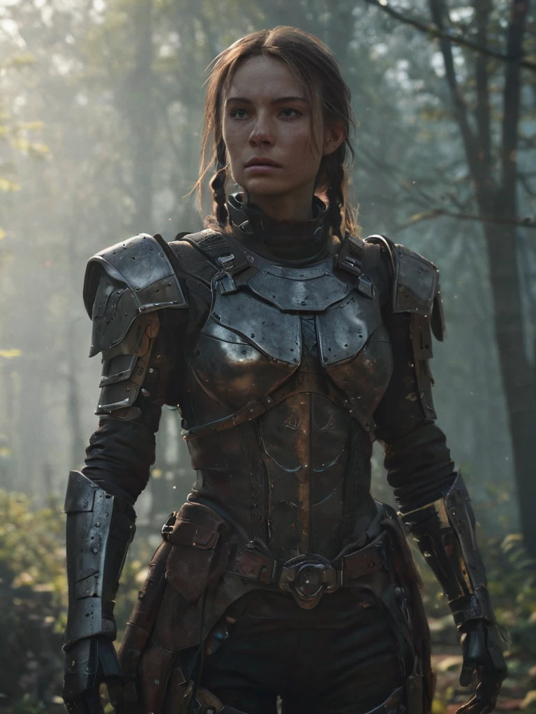 full body cinematic photo a  woman wearing armor by nikolay makovsky : 10, 4k resolution; detailed film still promotional image ektachrome photograph wide angle lens ; low contrast dramatic lighting unreal engine 5 cinematic color grading composition and effects makeup design trending on artstation oct  . 35mm photograph, film, bokeh, professional, 4k, highly detailed <lora:SkinnyVoluptousSliderXL:-1>