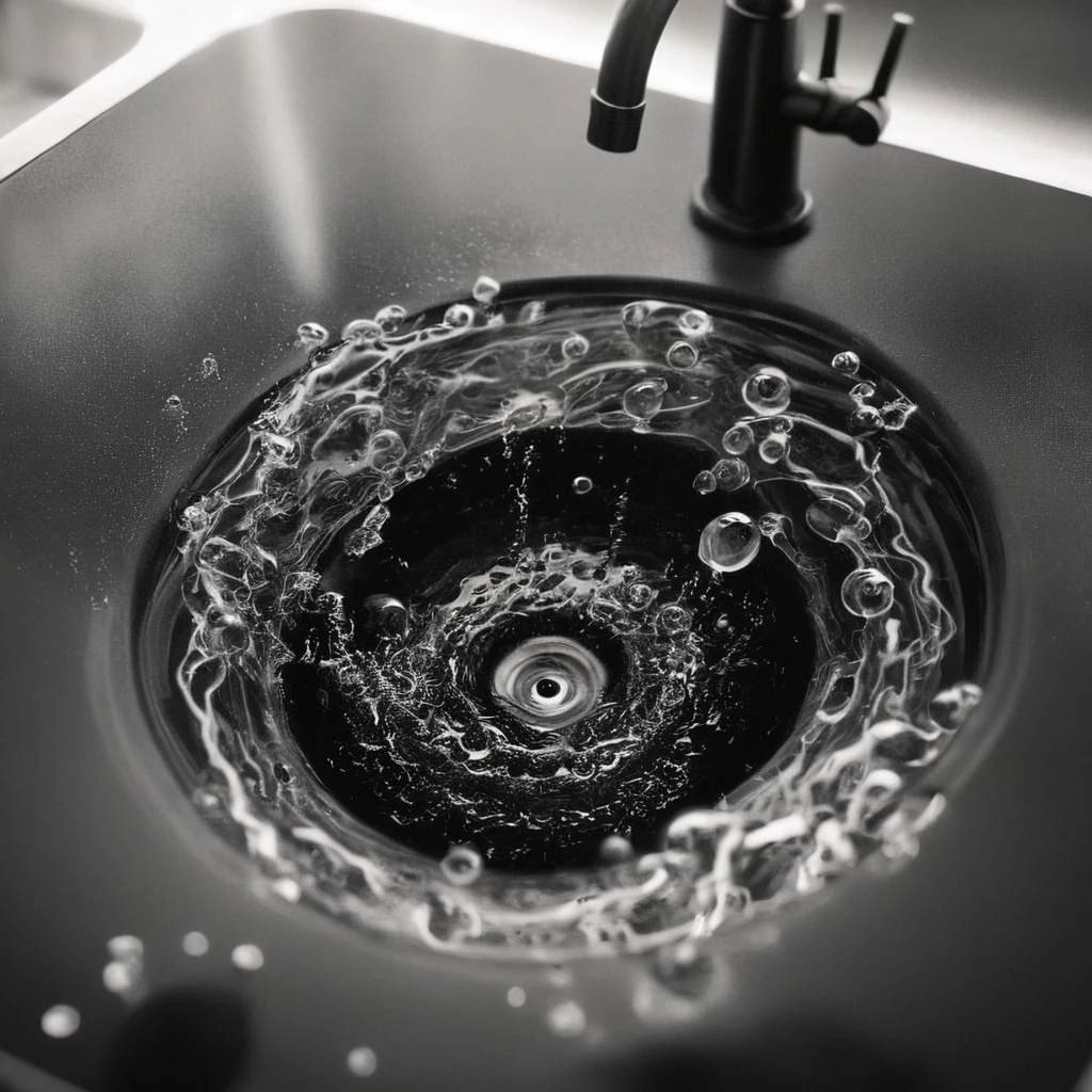 UHD, 4k, ultra detailed, cinematic, a photograph of  <lora:vantablack style:1>
a black and white photo of water in a sink,blurry,no humans,depth of field,bubble,air bubble,submerged , vantablack style, super-black coating style, dark coating style
 <lora:Low-key lighting Style:1>, epic, beautiful lighting, inpsiring