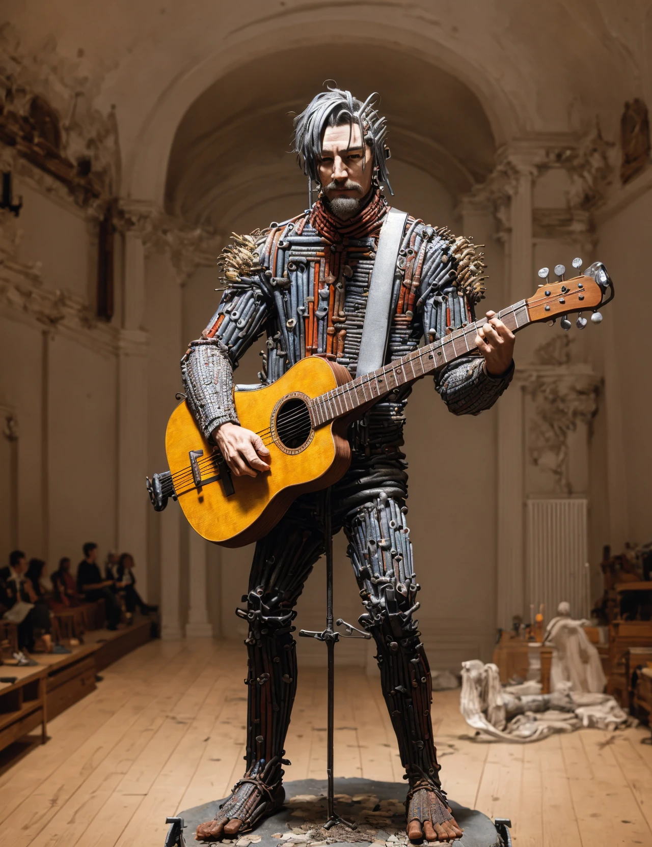 masterpiece, awesome quality, hyper detailed, DonMCr0wB4r male jem'hadar, minstrel,, chausse, <lora:DonMCr0wB4r-000006:1>