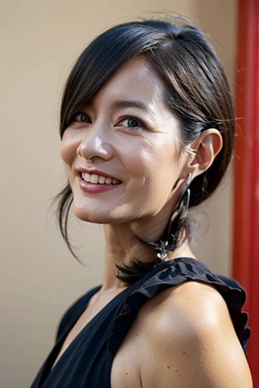 Best quality,masterpiece,ultra high res,(photorealistic:1.2),1girl,deep shadow,low key,slim body,undone hair,taipei street alley,dynamic pose,face closeup,medium breasts,(cleavage:0.3),<lora:janet_hsieh:0.9>,