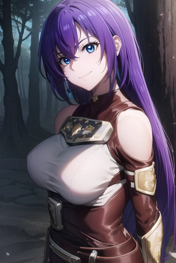 arthurpencilgon, <lora:arthur pencilgon s1-lora-nochekaiser:1>,
arthur pencilgon, long hair, blue eyes, hair between eyes, very long hair, purple hair, smile, grin,
BREAK gloves, belt, armor, clothing cutout, breastplate, bare shoulders, earrings,
BREAK outdoors, forest,
BREAK looking at viewer, (cowboy shot:1.5),
BREAK <lyco:GoodHands-beta2:1>, (masterpiece:1.2), best quality, high resolution, unity 8k wallpaper, (illustration:0.8), (beautiful detailed eyes:1.6), extremely detailed face, perfect lighting, extremely detailed CG, (perfect hands, perfect anatomy),