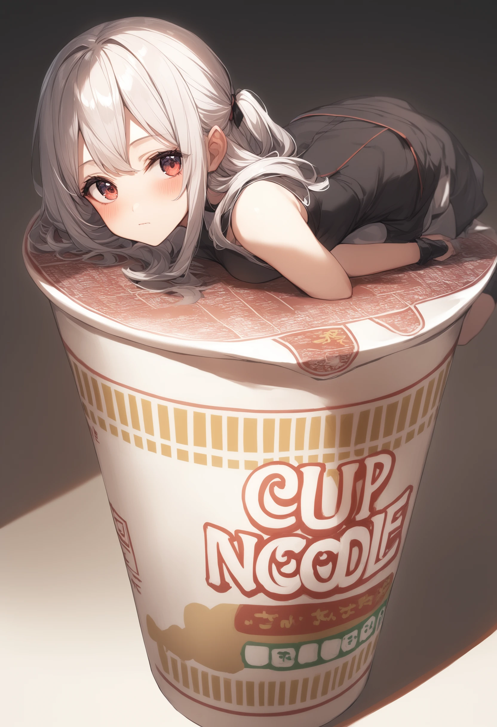 1girl, <lora:sdxl2-flat2-512b:-1>,medium breasts,
<lora:noodlestopperXLv1:0.7>,noodle stopper,nissin cup noodle,cup ramen, minigirl, full body,simple background, white background,
from behind, portrait, looking up, bored,closed mouth,
best quality,medium quality,