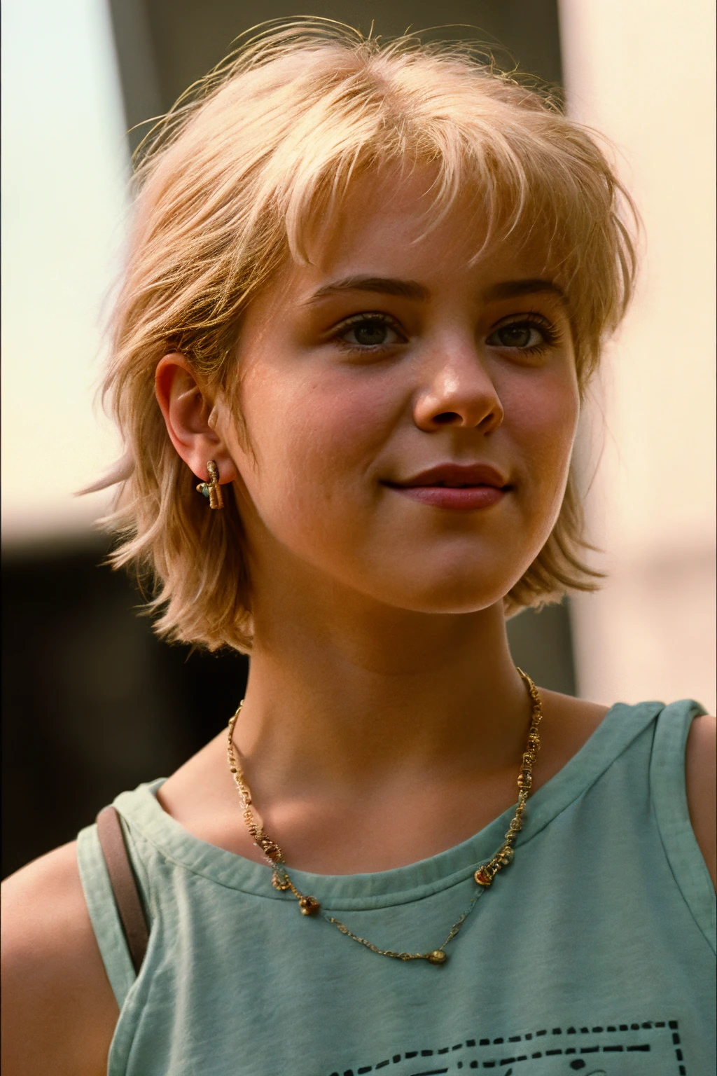 CTI_simon3walrav3n, 80s closeup headshot, attractive woman, realistic eyes, postpunk, (Dutch style), short hair, detailed eyes, (seductive), (looking at viewer), jewelry, (cinematic shot:1.3)