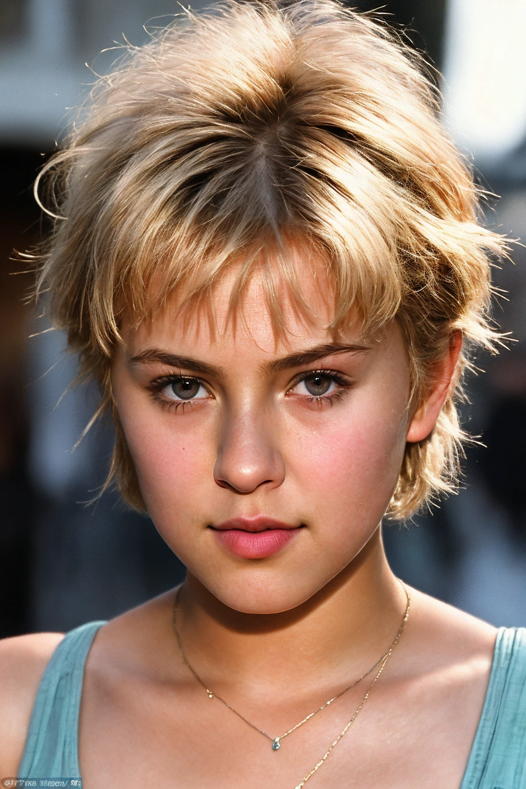 CTI_simon3walrav3n, 80s closeup headshot, attractive woman, realistic eyes, postpunk, (Dutch style), short hair, detailed eyes, (seductive), (looking at viewer), jewelry, (cinematic shot:1.3)