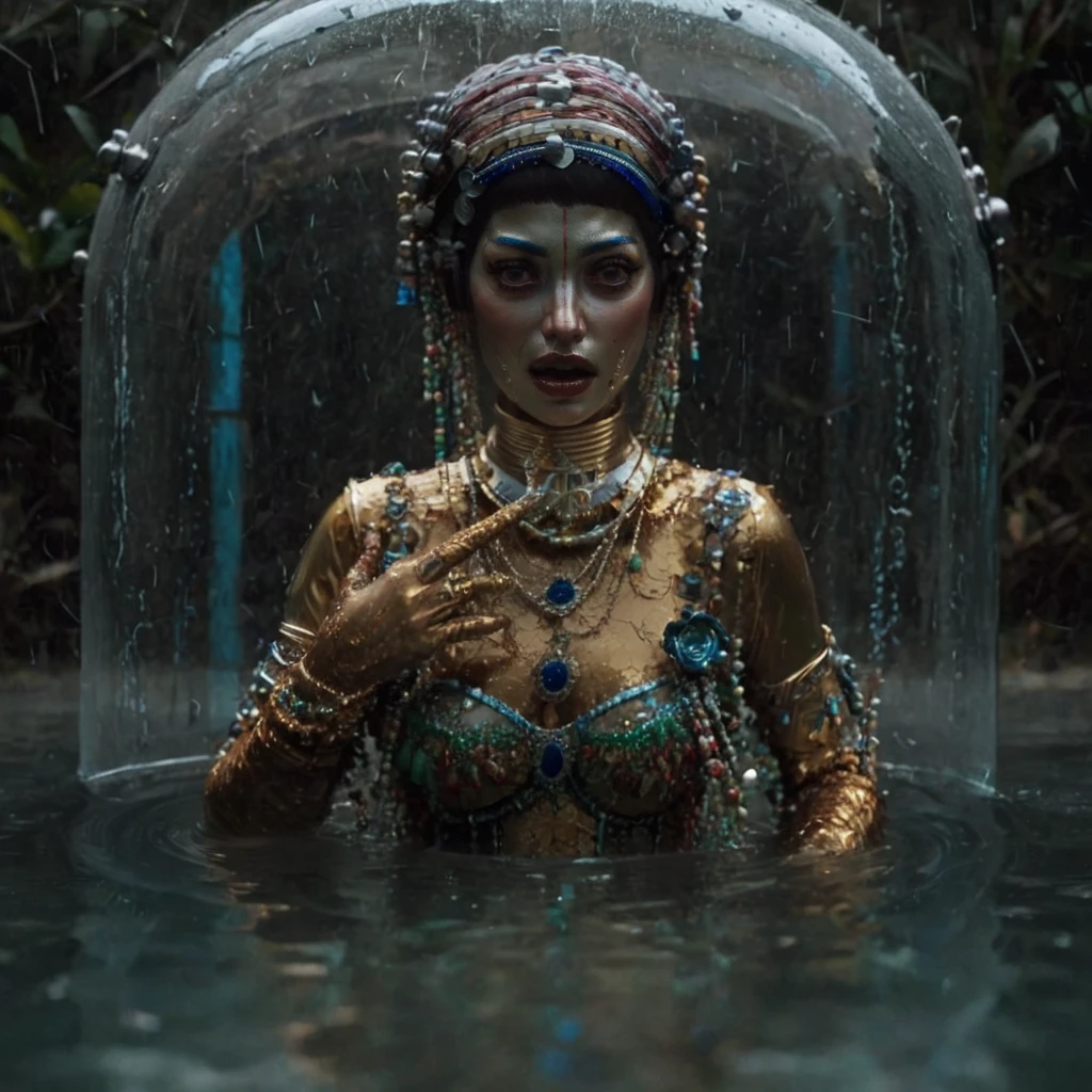 (masterpiece, top quality, best quality, official art, beautiful and aesthetic:1.2), ultra highres, UHD, NSFW,
1girl, (sexy detailed and beautiful face), colorful poisonous snakes, colorful snake eyes, angry face, Egyptian tomb theme, colorful snake scale and skin, (glowing staff, water whirlpool:1.6), casting spells, reaching out, snake scale glove, colorful makeup, ((colorful snake hair)), ((slit pupils)), snake neckless, (colorful face tattoos, tattoos), (nude, naked), pussy, nipples, (upper thighs shot:1.2), gorgon, <lora:gorgon:0.7>,
(dark Egyptian tomb, egyptian sarcophagus, hieroglyphics, stone wall engravings, egyptian statues),