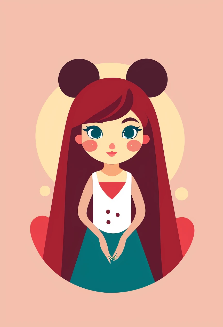 woman mouse,<lora:VectorImg_v2:0.5>,VectorImg,