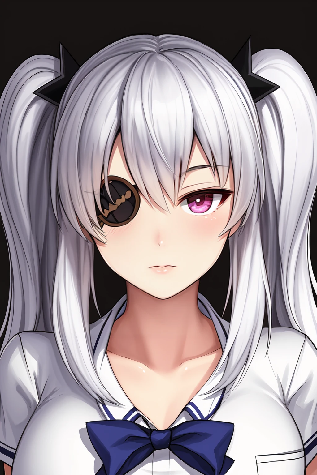 portrait, closeup, solo, Yagyuu_SK, eye patch, school outfit, 
<lora:Yagyuu_SK:0.7>
<lora:add_detail:0.25>
<lora:GoodHands-vanilla:1.0>