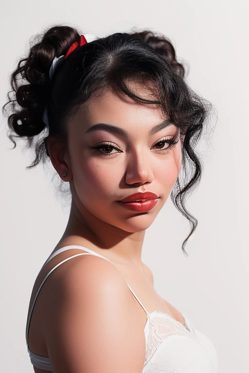 DEN_jess_taras,
headshot,face focus,bright,(plain white background:1.2),bare shoulders,(black corset:1.2),strong eyeliner,Red lipstick,mouth open,
detailed, skin pores, textured, high resolution, immaculate, 8k, raw, photorealistic, real, f1.4, bokeh, slr, <lora:epi_noiseoffset2:1> <lora:ClothingAdjuster3:-1.3>