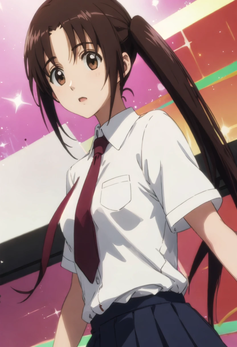 best quality, masterpiece, highres, solo, {tsuda_kotomi_seitokaiyakuindomo:0.90}, 1girl, necktie, school_uniform