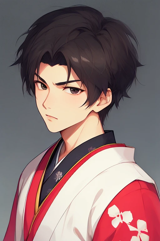 (((masterpiece,best quality,ultra-detailed))),((Japan anime style, Toon style:1.231)),1boy,solo,Slim Asian boy,27-years-old male,handsome detailed face,solid eyes,black eyes,(High Fade Haircut,traditional japanese -style fusion of modern style clothing:1.25),([Specular highlight lighting|Dark light|Soft illuminaotion|Silhouette lighting|Task lighting]),