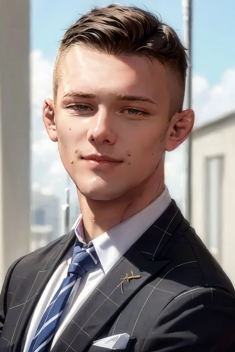 (masterpiece, best quality:1.2), smirk, medium hair, stubble, (depth of field:1.1), photo of person, medium shot, dress shirt, suit, tie, portrait, masterpiece, highness, perfect face, perfect picture, detailed eyes ,sharp focus, at the office, mattrh,<lora:EMS-293388-EMS:0.950000>