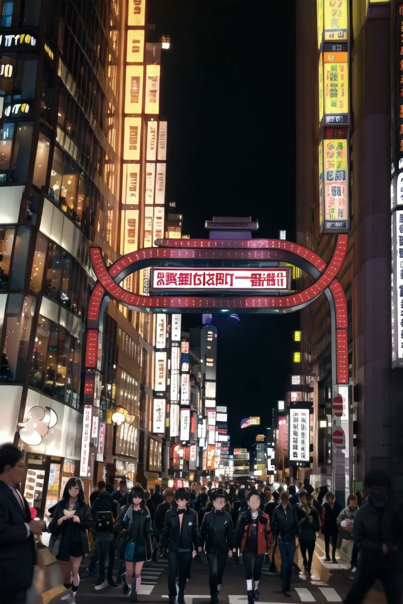 best quality,masterpiece,ultra high res,
kabukicho1, city, scenery, night, 6+boys, sign, moon, street, real world location, road, multiple boys, cityscape, building, outdoors, multiple girls, neon lights, crowd
 <lora:kabukicho1_SD15_V1:1>