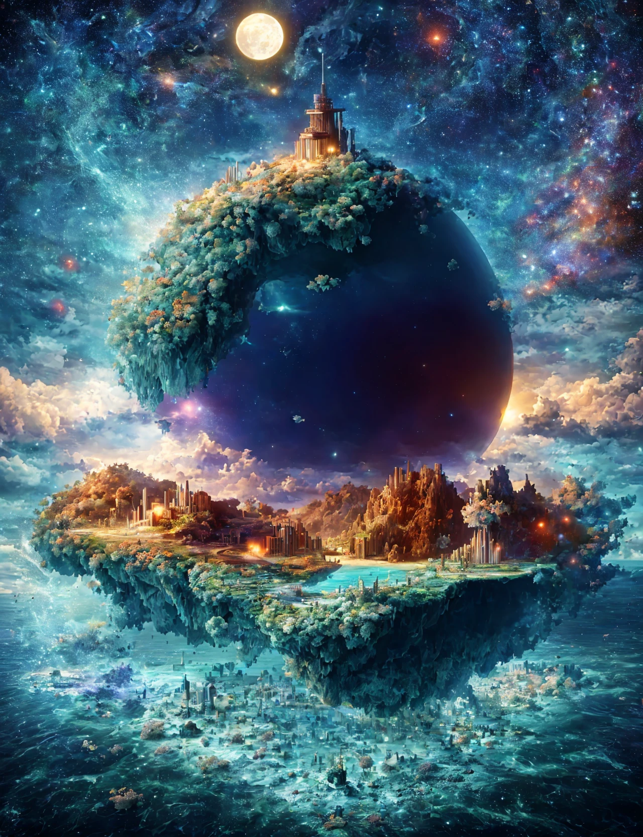 masterpiece, awesome quality, hyper detailed, DonMD1g174l4sc3nc10n,cyberspace,pixelize, oversized fit architecture lunar landscape coral atoll, <lora:DonMD1g174l4sc3nc10n-000004:0.8>