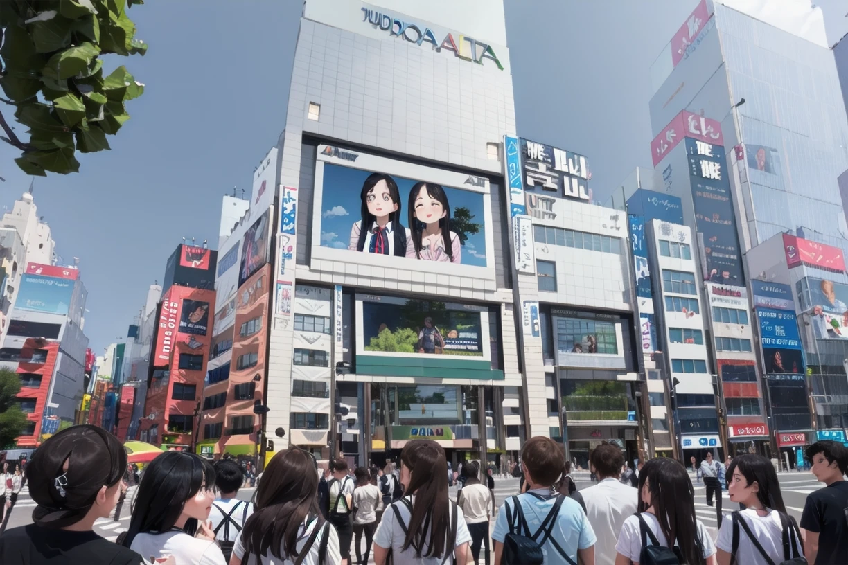 best quality,masterpiece,ultra high res,
shinjukuALTA, storefront, 6+boys, city, multiple girls, real world location, building, outdoors, tree, 6+girls, multiple boys, scenery, crowd, sky, long hair, sign, black hair, street, day, lamppost, road, phone, traffic light, cityscape
 <lora:shinjukuALTA_SD15_V1:1>