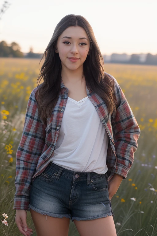 DEN_kat_wasian,
walking through a tallgrass meadow wearing Jean shorts and plaid shirt, meadow, wild, overgrown, walking,,
detailed, skin pores, textured, high resolution, immaculate, 8k, raw, photorealistic, real, f1.4, bokeh, slr, <lora:epi_noiseoffset2:1> <lora:ClothingAdjuster3:-1.3>