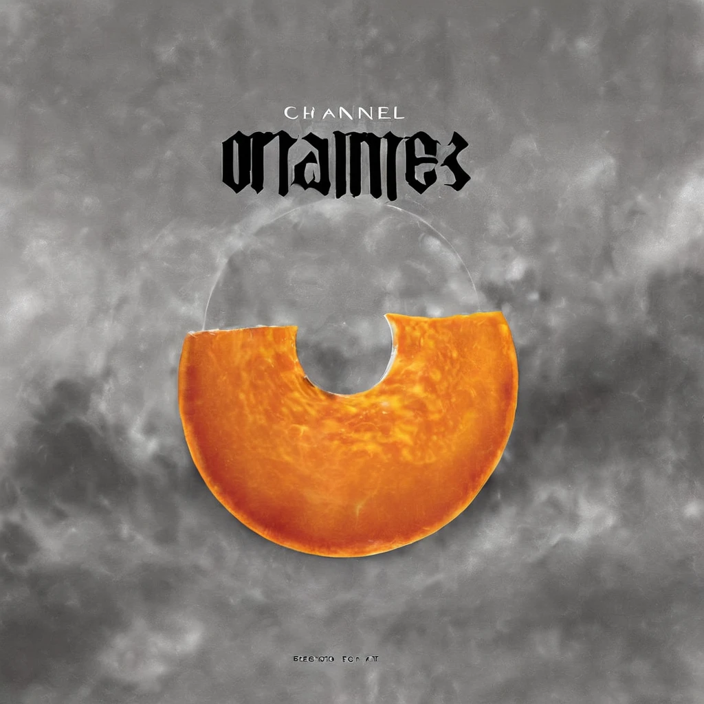 channel ORANGE Album, Record Cover Design, English text is located in upper, R&B style, Include art fonts, monochrome background