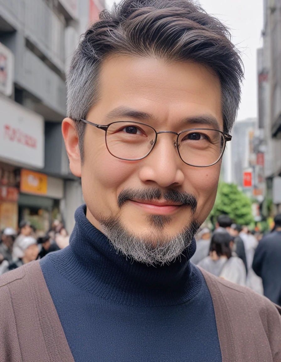 masterpiece, best quality,
myjc, japanese, realistic, oldman, gray hair, glasses, beard, little smile, turtleneck, looking at viewer, upper body, tokyo street, halo
<lora:sdxl_lightning_8step_lora:1> <lora:myjc_XL_zipang_test03:1>