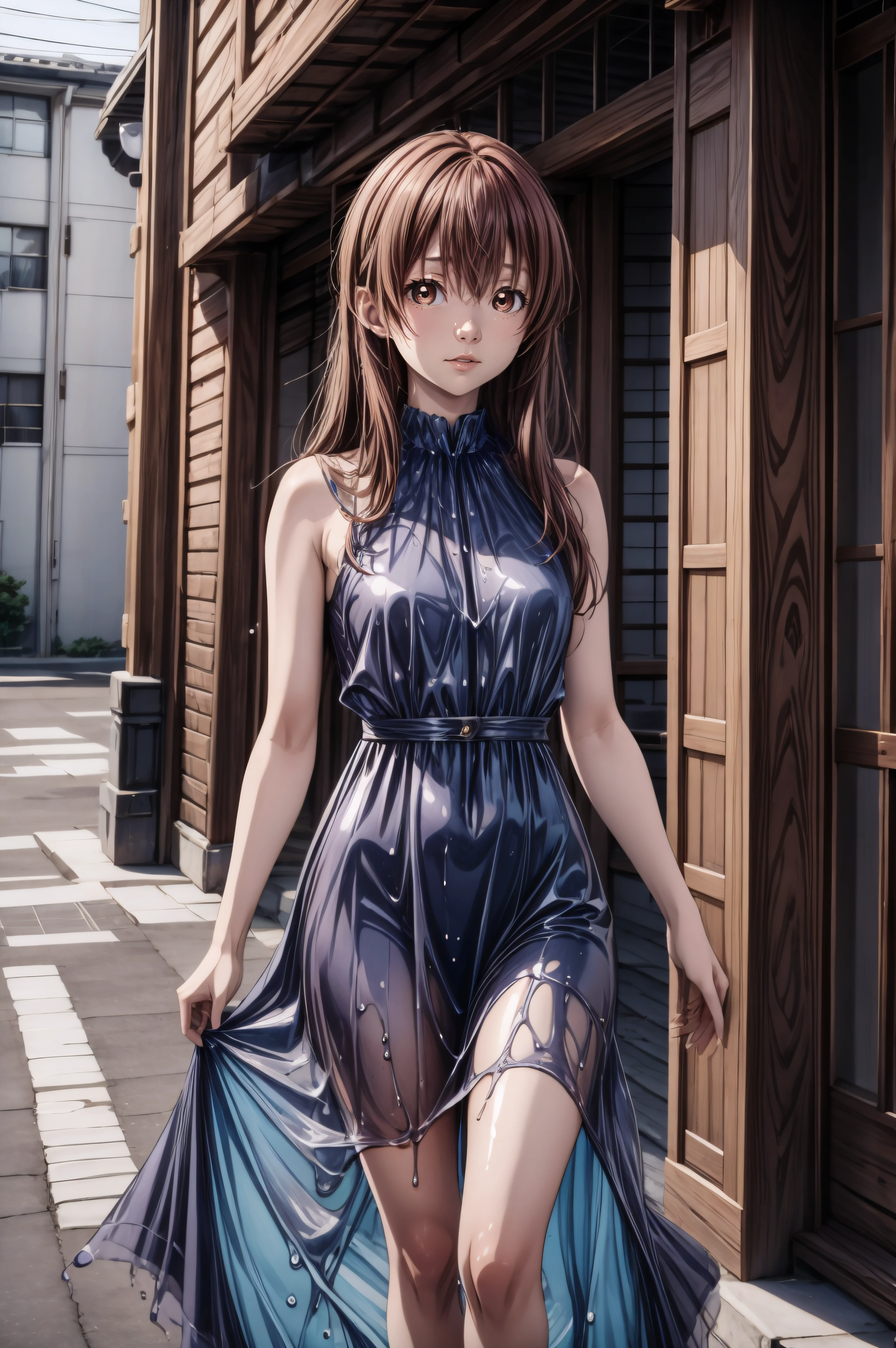 (masterpiece, best quality), <lora:shouko nishimiya v2-lora-Faxtron:0.8> shouko nishimiya, brown eyes, light brown hair, long hair, <lora:liquid_dress-1.0:0.8> liquid dress,
<lora:add_detail:0.8>,