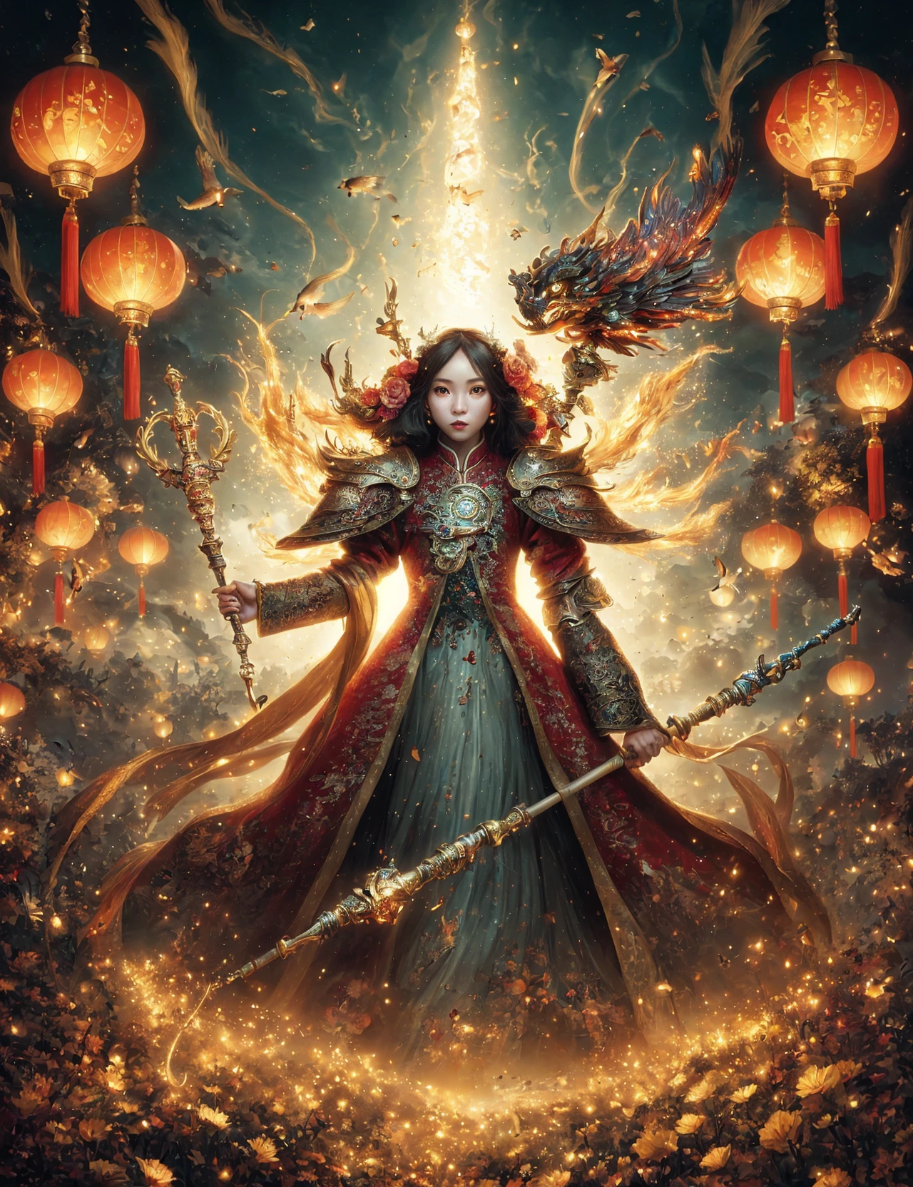 masterpiece, awesome quality, hyper detailed, DonM1un4rN3wy34r, female pescatons, death knight, staff, <lora:DonM1un4rN3wy34r-000004:0.8>