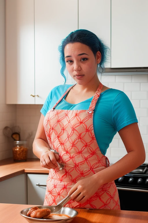 DEN_sofia_gomez,
baking in a bright kitchen wearing an apron, pinny, baking, cooking, chef, apron,
detailed, skin pores, textured, high resolution, immaculate, 8k, raw, photorealistic, real, f1.4, bokeh, slr, <lora:epi_noiseoffset2:1> <lora:ClothingAdjuster3:-1.3>