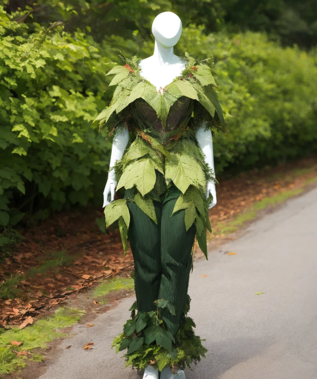 leaf_clothes,1girl,solo,standing,full body,green hair,nature,<lora:leaf_clothes-03:1>,