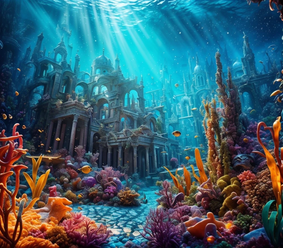 (masterpiece:1.2), (best quality,:1.2), 8k, HDR, ultra detailed, ((photorealistic)), professional light, cinematic lighting, fashion photography, ambient lighting, <lora:detail_slider_v4:2.5>, UnSea, an underwater magical fantasy city, <lora:UnderSea-10:1>, epiCPhoto