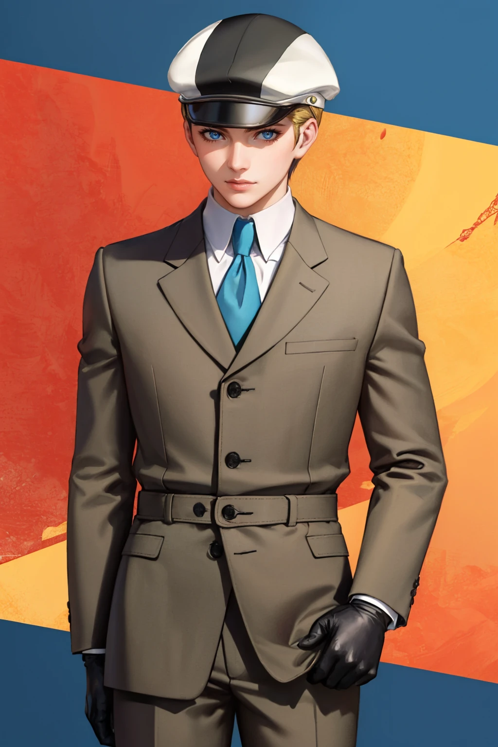 masterpiece, best quality,
<lora:zs_LouisDSRK2:1> louisdsrk2, hat, suit, gloves, argyle