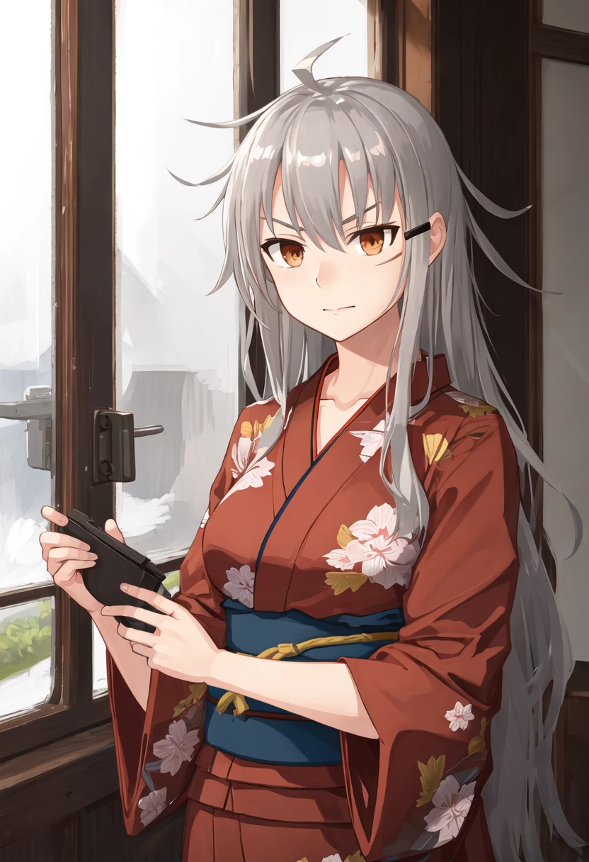 best quality, masterpiece, highres, solo, {gangut_kantaicollection:0.90}, {yukata:1.30}, {kimono:1.15}