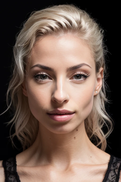 DEN_blackoblivion_SG,
(headshot:1.2) portrait on a (plain black background:1.2), (headshot:1.2), (face focus:1.1), (facing the camera:1.2), Head in the centre, (eye contact:1.3), (intense stare:1.1), mouth open, (facing straightforward:1.2), (forward facing:1.1), Head, face, Head focus, Head tilted down, looking slightly up at the camera,
bokeh, f1.4, 40mm, photorealistic, raw, 8k, textured skin, skin pores, intricate details <lora:epi_noiseoffset2:1>, epiCRealism