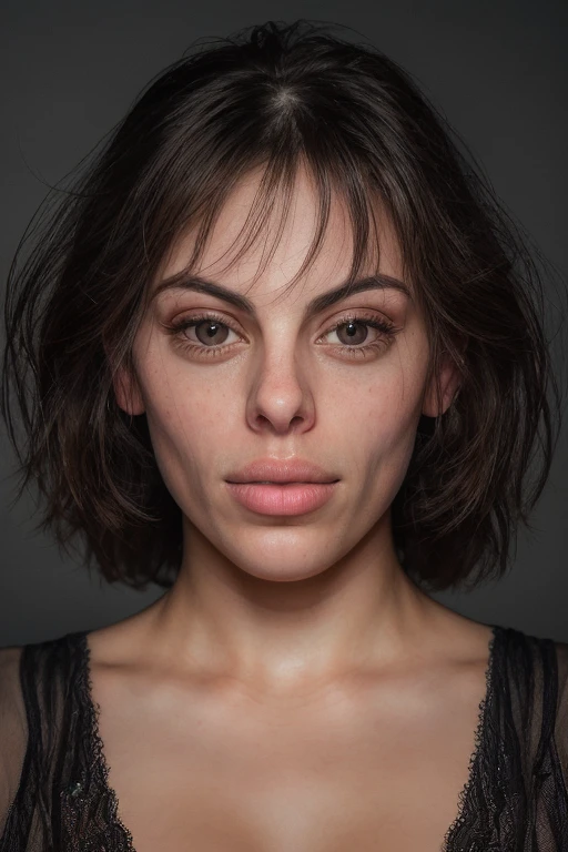 DEN_alex_pearl,
(headshot:1.2) portrait on a (plain grey background:1.2), (headshot:1.2), (face focus:1.1), windswept chaotic hair, soft lighting, low contrast, low saturation,
bokeh, f1.4, 40mm, photorealistic, raw, 8k, textured skin, skin pores, intricate details <lora:epi_noiseoffset2:1>, epiCRealism <lora:ClothingAdjuster3:-1.2>