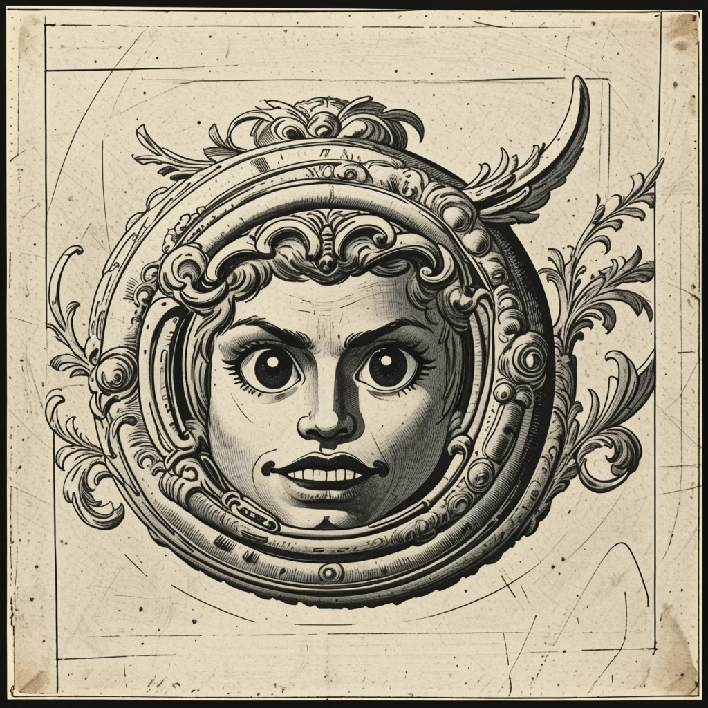 <lora:LCM_LoRA_Weights_SD15:1>, <lora:Grotesque_Letters_01:1>, grotesque ornament