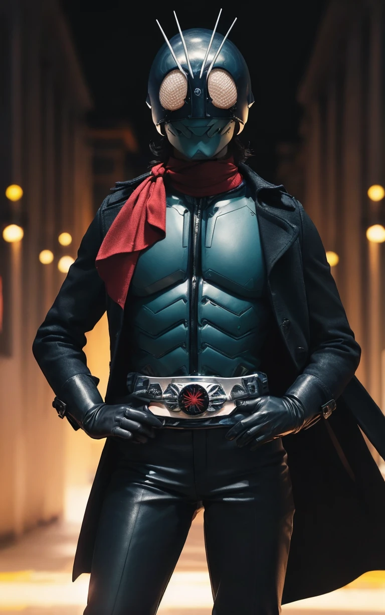 Coat_ShinKamenRider_ownwaifu,
male focus, 1boy, helmet, antennae, mask,
gloves, belt, jacket, red scarf, black jacket, coat, tokusatsu, black gloves, cape, pants, bodysuit, boots, armor, black footwear, formal, long coat, trench coat, black cape, black pants, bug, superhero, realistic,
<lora:CONCEPT_ShinKamenRider_ownwaifu:0.7>
((masterpiece)),((best quality)),(highres, absurdres), original, official_art, chromatic_aberration, light_particles, bokeh, bloom, depth_of_field, outdoors, day, looking at viewer, solo, cowboy shot,