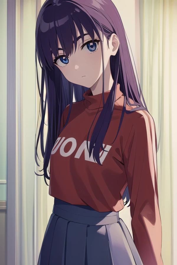 erininamori, <lora:eri ninamori ova1-lora-nochekaiser:1>,
eri ninamori, skirt, purple hair, (black eyes:1.3), long hair,
BREAK sweater, red sweater, long sleeves, skirt, black skirt,
BREAK indoors,
BREAK looking at viewer, (cowboy shot:1.5), dynamic pose,
BREAK <lyco:GoodHands-beta2:1>, (masterpiece:1.2), best quality, high resolution, unity 8k wallpaper, (illustration:0.8), (beautiful detailed eyes:1.6), extremely detailed face, perfect lighting, extremely detailed CG, (perfect hands, perfect anatomy),