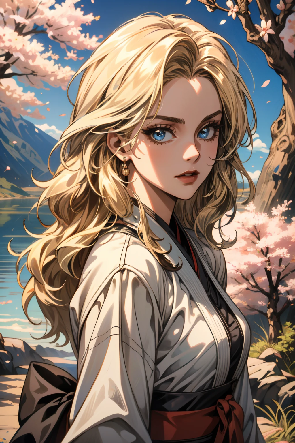 ((ultra detailed, masterpiece, absurdres))
 <lora:I2BlackCanary:0.8>
I2BlackCanary, 1girl, long hair, blonde hair, blue eyes, in a traditional kimono, surrounded by cherry blossoms