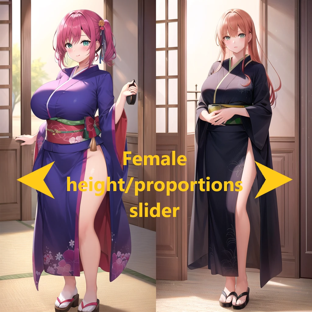 Female Height/Proportions Slider LECO (Shortstackedition)