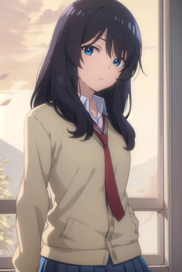 hijiriyajima, <lora:hijiri yajima movie2-lora-nochekaiser:1>,
hijiri yajima, long hair, black hair, blue eyes,
BREAK skirt, school uniform, pleated skirt, necktie, miniskirt, cardigan, red necktie, brown cardigan,
BREAK indoors, classroom,
BREAK looking at viewer, (cowboy shot:1.5), dynamic pose,
BREAK <lyco:GoodHands-beta2:1>, (masterpiece:1.2), best quality, high resolution, unity 8k wallpaper, (illustration:0.8), (beautiful detailed eyes:1.6), extremely detailed face, perfect lighting, extremely detailed CG, (perfect hands, perfect anatomy),