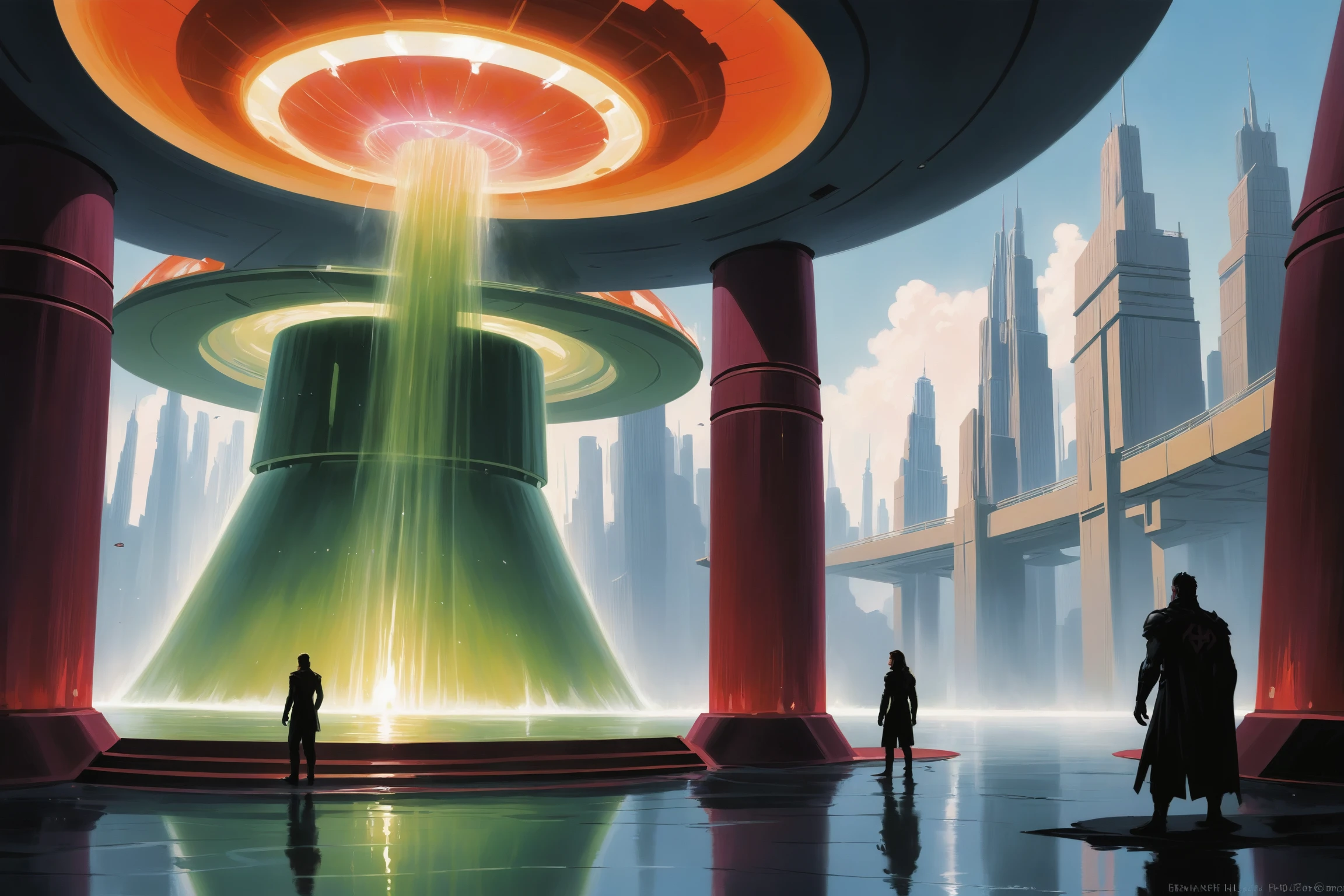 reactor chamber in a Primordial,gargantuan fantasy megacity beyond the end of reality