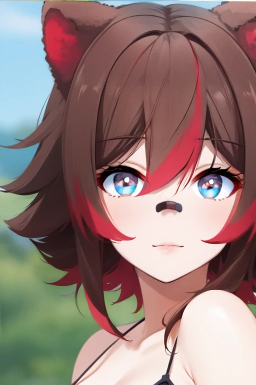 <lora:NewRakkunV2:0.7> rakkunvt, animal ears, brown hair, red hair, short hair, bandaid on face, bandaid on nose, hair between eyes, raccoon ears, (masterpiece, best quality, high quality, highres, ultra-detailed)