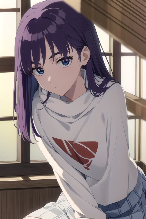 erininamori, <lora:eri ninamori ova1-lora-nochekaiser:1>,
eri ninamori, skirt, purple hair, (black eyes:1.3), long hair,
BREAK sweater, red sweater, long sleeves, skirt, black skirt,
BREAK indoors,
BREAK looking at viewer, (cowboy shot:1.5), dynamic pose,
BREAK <lyco:GoodHands-beta2:1>, (masterpiece:1.2), best quality, high resolution, unity 8k wallpaper, (illustration:0.8), (beautiful detailed eyes:1.6), extremely detailed face, perfect lighting, extremely detailed CG, (perfect hands, perfect anatomy),