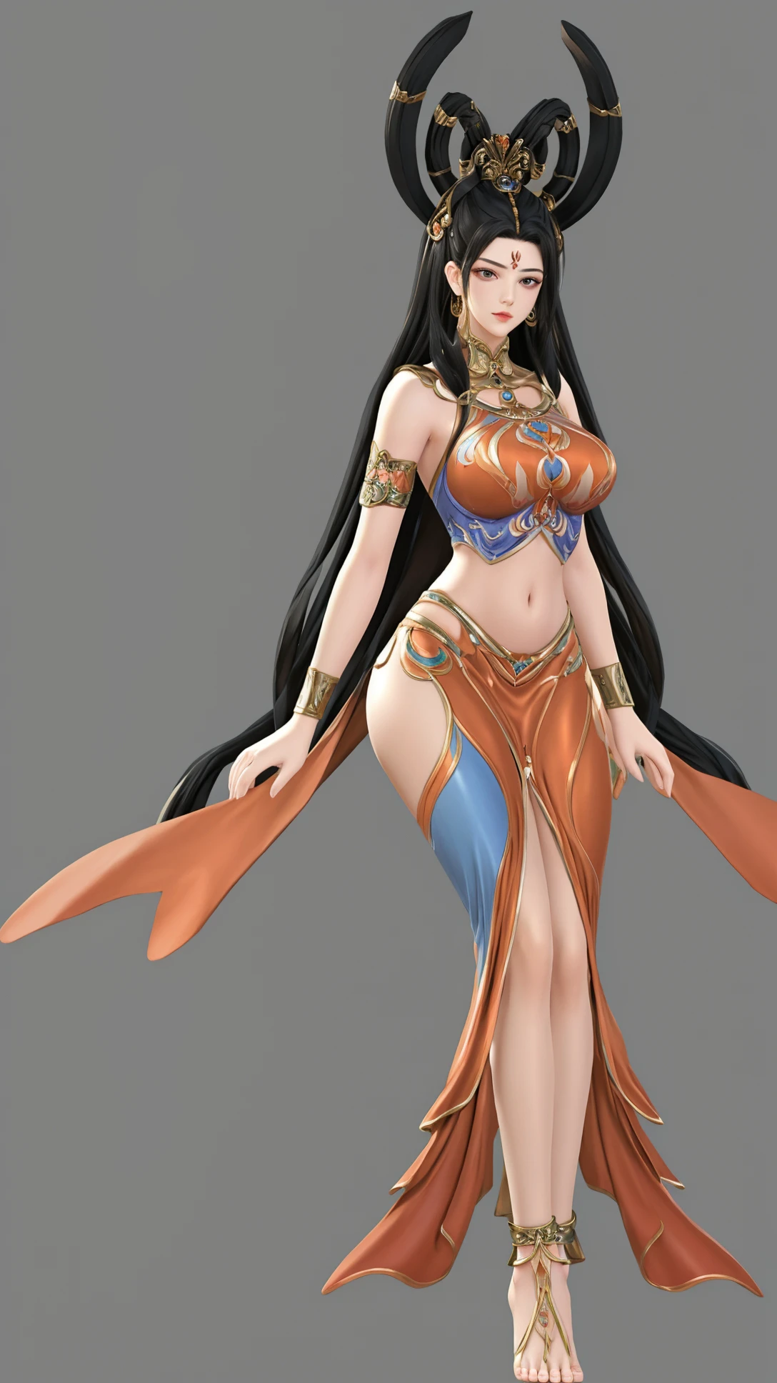 SFW, full body young woman, a slave auction in a fantasy world, bare feet, smiling face, slave, loincloth. shackles. chocker