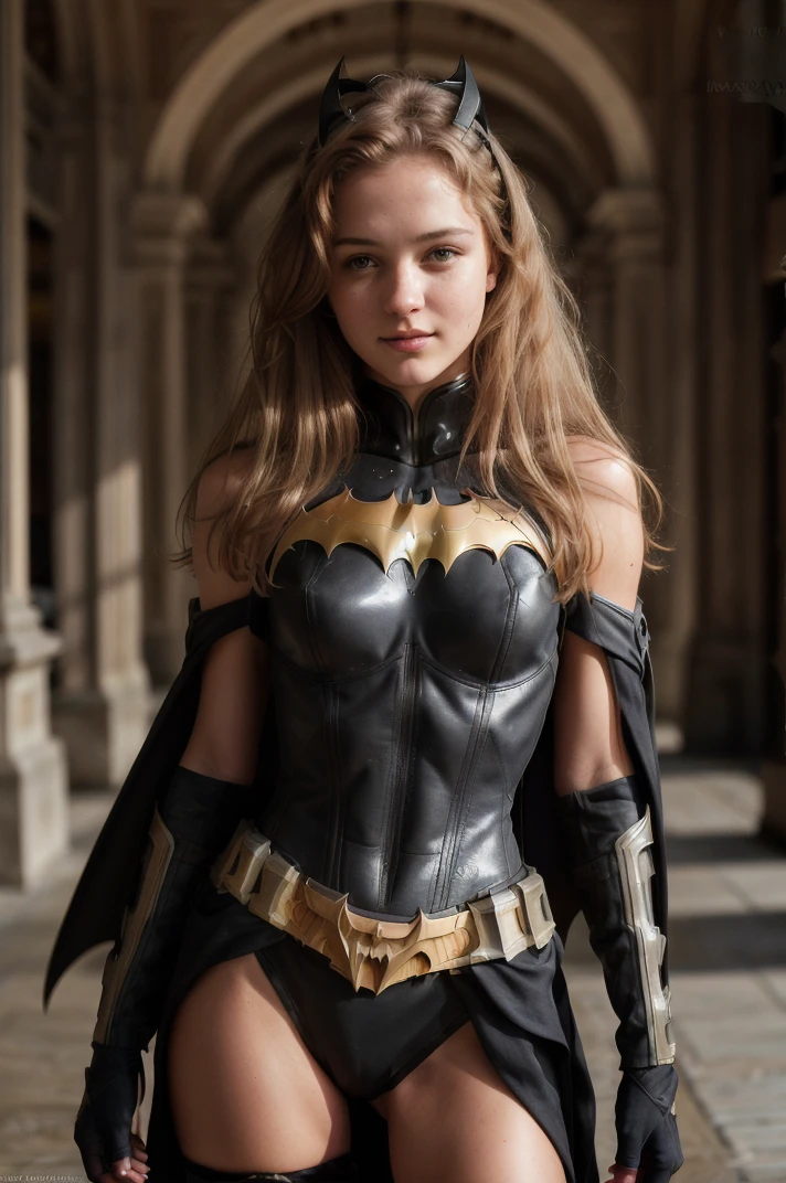 tv_Erin_Jackson_MXAI_V1, smiling expression,  ((wearing batgirl costume )), by the riverside  (((relaxed))),   "epic-Ultra-HD-details", "epic-Ultra-HD-highlights",       PA7_Human-Likeness PA7_Portrait-FL