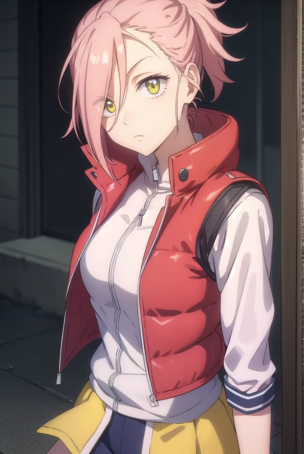 harukoharuhara, <lora:haruko haruhara movie2-lora-nochekaiser:1>,
haruko haruhara, short hair, pink hair, (yellow eyes:1.3), folded ponytail,
BREAK jacket, pantyhose, boots, vest,
BREAK outdoors,
BREAK looking at viewer, (cowboy shot:1.5), dynamic pose,
BREAK <lyco:GoodHands-beta2:1>, (masterpiece:1.2), best quality, high resolution, unity 8k wallpaper, (illustration:0.8), (beautiful detailed eyes:1.6), extremely detailed face, perfect lighting, extremely detailed CG, (perfect hands, perfect anatomy),