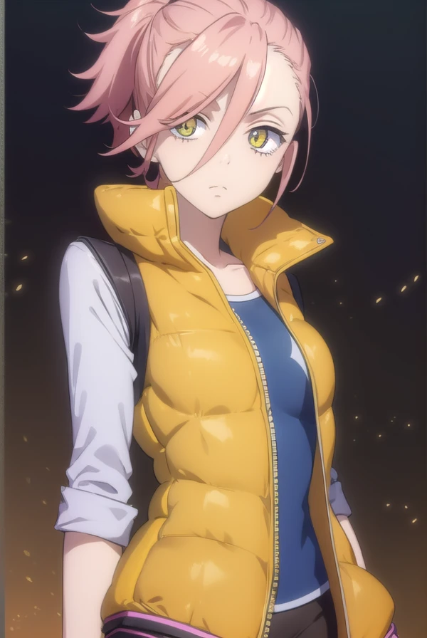 harukoharuhara, <lora:haruko haruhara movie2-lora-nochekaiser:1>,
haruko haruhara, short hair, pink hair, (yellow eyes:1.3), folded ponytail,
BREAK jacket, pantyhose, boots, vest,
BREAK outdoors,
BREAK looking at viewer, (cowboy shot:1.5), dynamic pose,
BREAK <lyco:GoodHands-beta2:1>, (masterpiece:1.2), best quality, high resolution, unity 8k wallpaper, (illustration:0.8), (beautiful detailed eyes:1.6), extremely detailed face, perfect lighting, extremely detailed CG, (perfect hands, perfect anatomy),