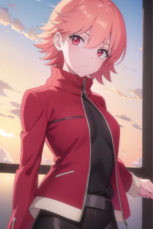 harukoharuhara, <lora:haruko haruhara movie1-lora-nochekaiser:1>,
haruko haruhara, short hair, (red eyes:1.3), pink hair,
BREAK jacket, red jacket, shirt, pink shirt, pants, black pants,
BREAK outdoors,
BREAK looking at viewer, (cowboy shot:1.5), dynamic pose,
BREAK <lyco:GoodHands-beta2:1>, (masterpiece:1.2), best quality, high resolution, unity 8k wallpaper, (illustration:0.8), (beautiful detailed eyes:1.6), extremely detailed face, perfect lighting, extremely detailed CG, (perfect hands, perfect anatomy),