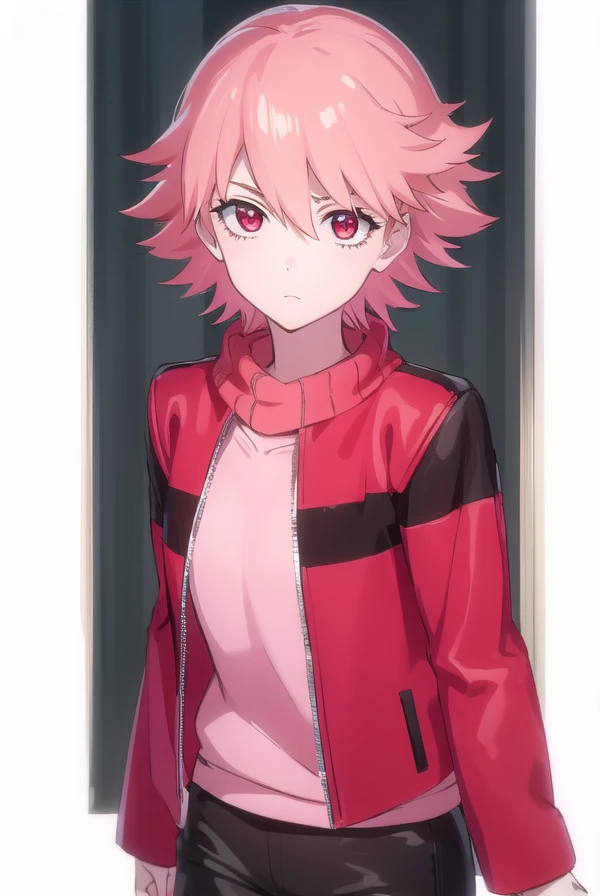 harukoharuhara, <lora:haruko haruhara movie1-lora-nochekaiser:1>,
haruko haruhara, short hair, (red eyes:1.3), pink hair,
BREAK jacket, red jacket, shirt, pink shirt, pants, black pants,
BREAK outdoors,
BREAK looking at viewer, (cowboy shot:1.5), dynamic pose,
BREAK <lyco:GoodHands-beta2:1>, (masterpiece:1.2), best quality, high resolution, unity 8k wallpaper, (illustration:0.8), (beautiful detailed eyes:1.6), extremely detailed face, perfect lighting, extremely detailed CG, (perfect hands, perfect anatomy),